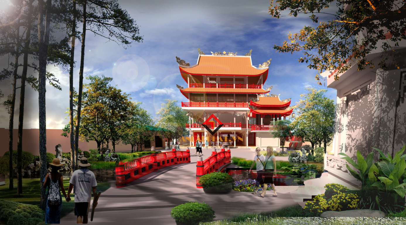 Thiết kế chùa Hoa Khang - Tam Hoa